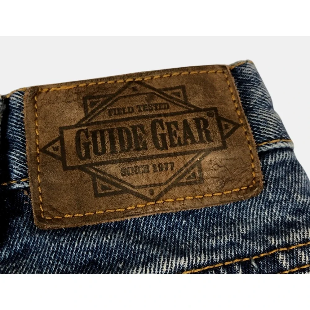 Guide Gear Womens Flannel Lined Denim Jeans 16 Blue Medium Wash Plaid Lining